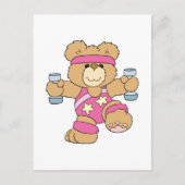 かわいいエクササイズフィットネスベア ポストカード (正面)