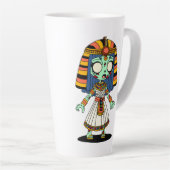 かわいいエジプト人ゾンビ カフェラテマグ (右アングル)