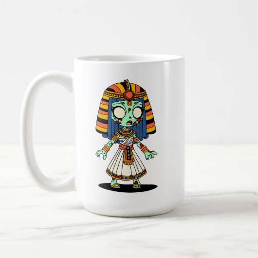 かわいいエジプト人ゾンビ コーヒーマグカップ (左)