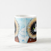 かわいいエスキモー猫およびイグルー モーフィングマグカップ (中央)