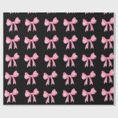 かわいいエステティックリボンのラッピング紙 ラッピングペーパー (フラット)