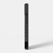 かわいいエスニックの白黒パターン iPhoneケース (左側面)