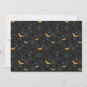 かわいいエスニック·ベビーガール猫衣装ハローウィンパーティ 招待状 (裏面)