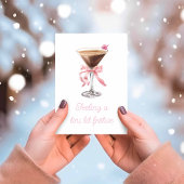 かわいいエスプレッソマルティーニのクリスマスプレゼントまたは シーズンカード