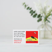 かわいいエッグおもしろいマンガックファーストダイナーレストラン 名刺 (スタンド正面)