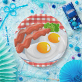 かわいいエッグズベーコンブレックファスト ペーパープレート (パーティー)