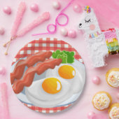 かわいいエッグズベーコンブレックファスト ペーパープレート (パーティー)