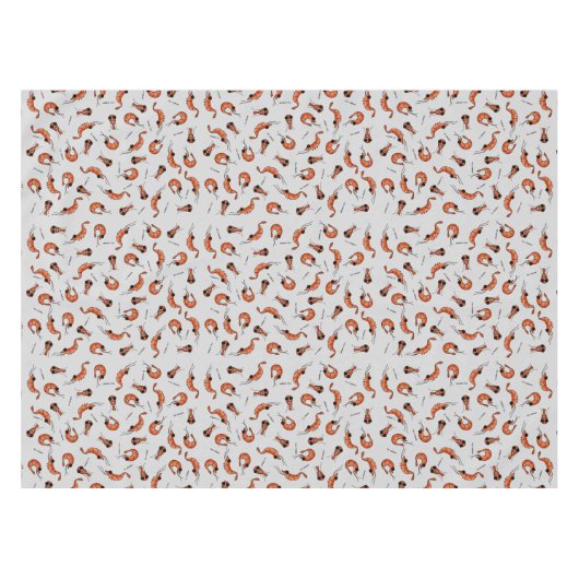 かわいいエビかわいいシーフードテーブルクロス テーブルクロス (正面(横))