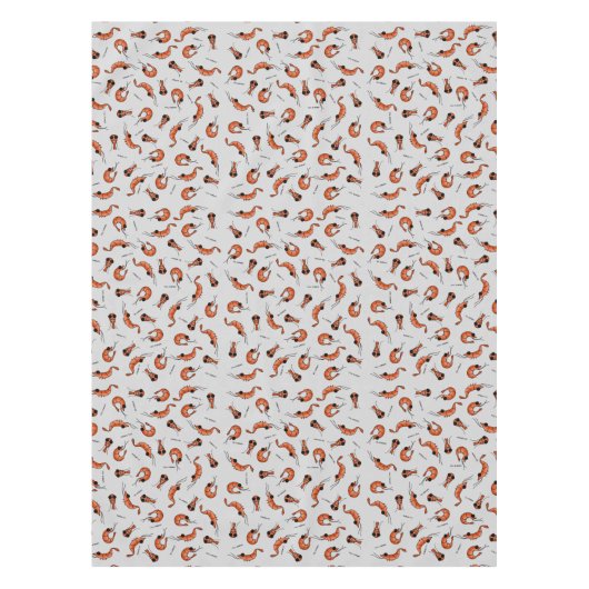 かわいいエビかわいいシーフードテーブルクロス テーブルクロス (正面)