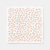 かわいいエビのカスタマイズ可能な税込み。背景色 スタンダードカクテルナプキン (正面)