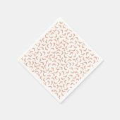 かわいいエビのカスタマイズ可能な税込み。背景色 スタンダードカクテルナプキン (角)