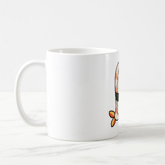 かわいいエビ寿司 コーヒーマグカップ (左)