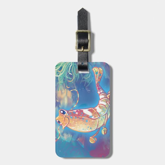 かわいいエビ ラゲッジタグ (正面縦)