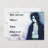 かわいいエモ·ボーイ·パーティの招待状 招待状 (裏面)