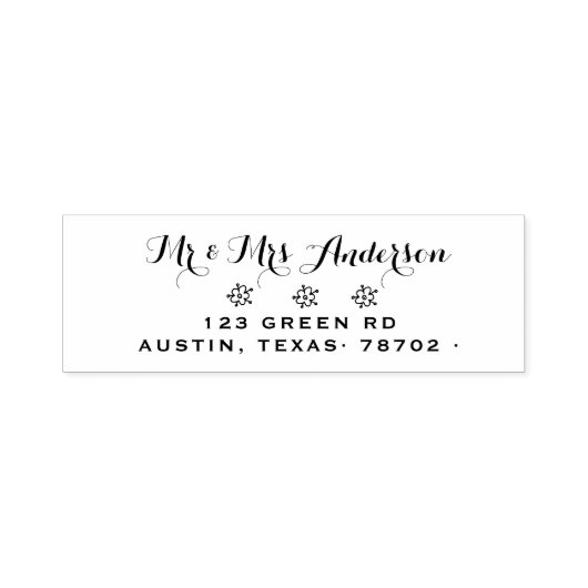 かわいいエルダーフラワー |差出人住所スタンプ セルフインキングスタンプ (デザイン)