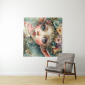 かわいいエルフとカップケーキ タペストリー (インサイチュ(横))