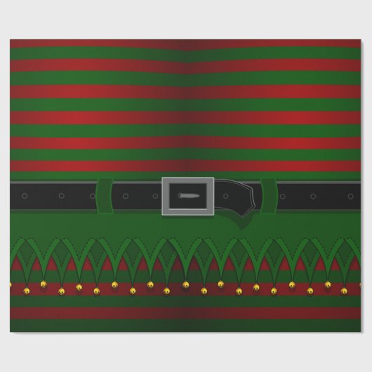 かわいいエルフのラッピングペーパー クリスマスエルフのギフトペーパー ラッピングペーパー (フラット)
