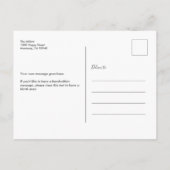 かわいいエレガントお誕生日おめでとう写真はがき 案内ポストカード (裏面)