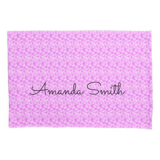 かわいいエレガントとピンク 枕カバー (正面)