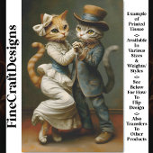 かわいいエレガントな服を着た踊り猫BX1デクページ 薄葉紙