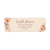 かわいいエレガントな水彩ボタニカル住所ラベル ラベル (正面)