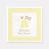 かわいいエレガントのまわりにベビーシャワー用品 スタンダードカクテルナプキン (正面)