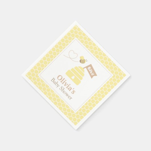 かわいいエレガントのまわりにベビーシャワー用品 スタンダードカクテルナプキン (角)