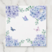 かわいいエレガントアジサイフローラガーデンベイビーシャワー フェイバータグ (裏面)