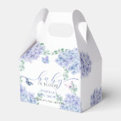 かわいいエレガントアジサイフローラガーデンベイビーシャワー フェイバーボックス (裏面サイド)