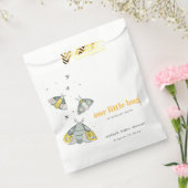 かわいいエレガントイエローグレー小さなバグ赤ちゃんシャワー フェイバーバッグ (封をした状態)