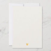 かわいいエレガントイエローグレー小さなバグ赤ちゃんシャワー 招待状 (裏面)