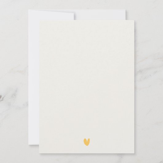 かわいいエレガントイエローグレー小さなバグ赤ちゃんシャワー 招待状 (裏面)