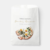 かわいいエレガントエッグバジルピザブライダルシャワーパーティー フェイバーバッグ (正面)