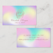 かわいいエレガントカップケーキ、スイーツベーカリーホログラフィック 名刺 (正面/裏面)