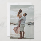 かわいいエレガントクリームフォト結婚式招待状 招待状 (正面)