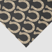 かわいいエレガントグラムホースシュー金ゴールドブラックグリッター 薄葉紙 (詳細)