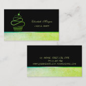 かわいいエレガントグリーングリッターカップケーキベーカリー 名刺 (正面/裏面)