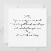 かわいいエレガントシンプルミニマルハートフォトカード (裏面)