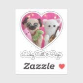 かわいいエレガントシンプルミニマルハート写真 シール (シート)