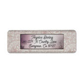 かわいいエレガントソフトピンク差出人住所 ラベル (正面)