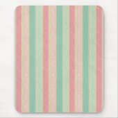 かわいいエレガントトレンディーガーリーのヴィンテージストライプパターン マウスパッド (正面)