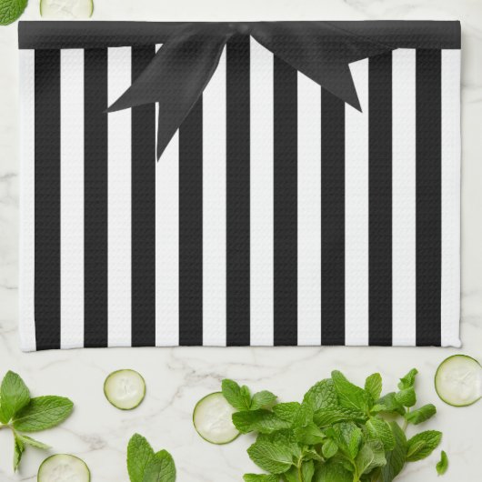 かわいいエレガントトレンディーストライプ水玉模様パターン キッチンタオル (折り畳み)