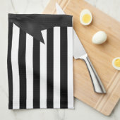 かわいいエレガントトレンディーストライプ水玉模様パターン キッチンタオル (四つ折り)