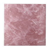 かわいいエレガントトレンディーベビーピンクローズクォーツクリスタル タイル (正面)