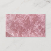 かわいいエレガントトレンディーベビーピンクローズクォーツクリスタル 名刺 (正面)