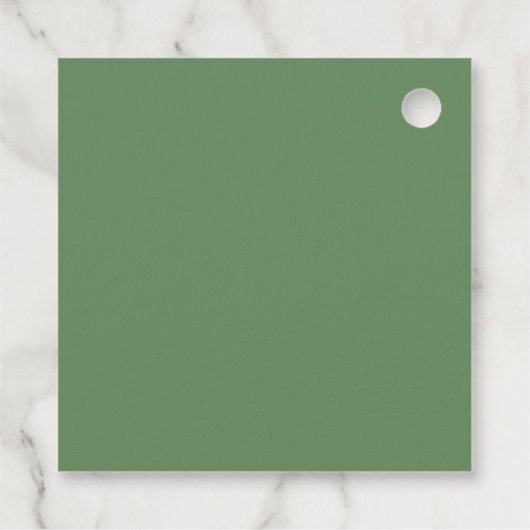 かわいいエレガントバプテスマの水彩緑離れ色 フェイバータグ (裏面)