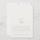 かわいいエレガントパステルバードフォト誕生のお知らせ サンキューカード (裏面)