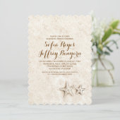 かわいいエレガントビーチリハーサルディナー招待状 招待状 (スタンド正面)