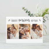 かわいいエレガントフォトコラージュ母の日用カード シーズンカード (スタンド正面)