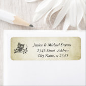 かわいいエレガントフクロロマンヴィンテージ ラベル (インサイチュ)